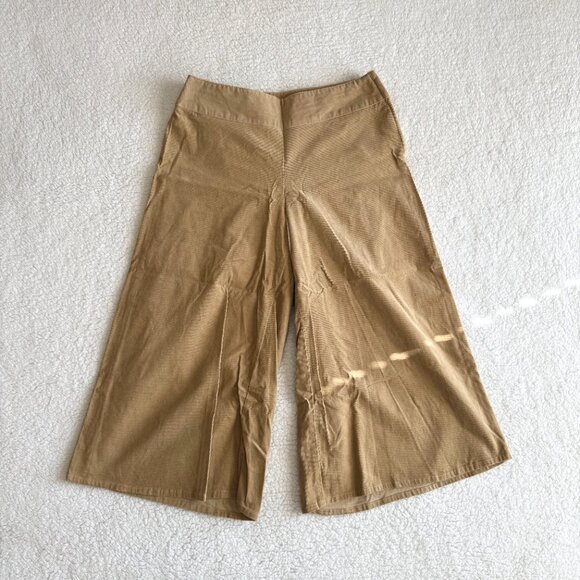 Vintage Tan Corduroy Cropped Flare Pants - Picture 2 of 11